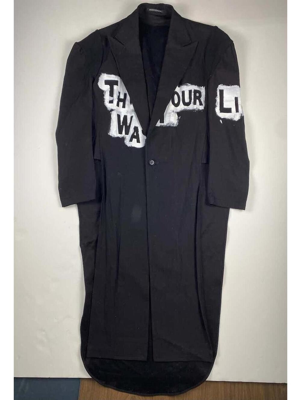 Yohji Yamamoto 2016 Runway Long Painted Coat - Picture 2 of 9